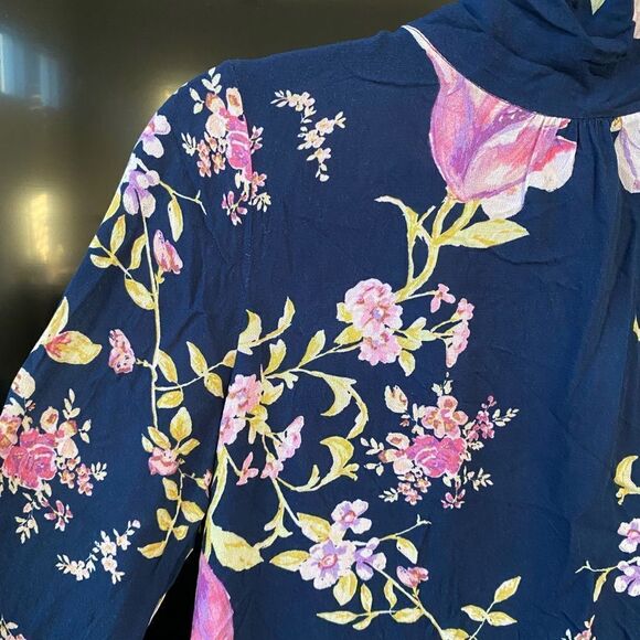 NWT Free People Women's Tate Floral Tunic Top Midnight Combo, Size XS - Picture 5 of 10